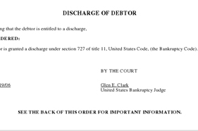 What do my bankruptcy discharge papers look like?